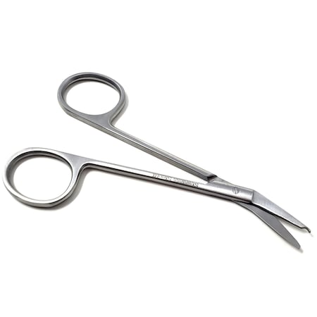 A2Z Scilab Stitch Suture Scissors Angled 4.5 One Hook Blade Stainless Steel, Silver A2Z-ZR872